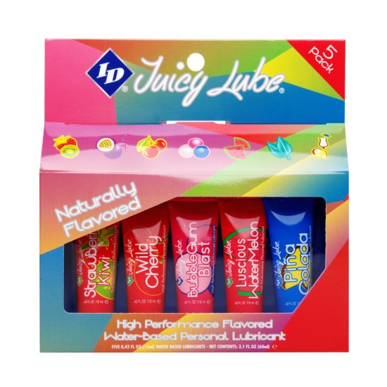 Picture of ID Juicy Lube 12g Assorted Tubes 5 Pack