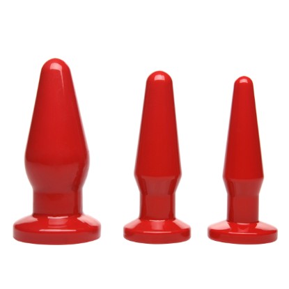 Picture of Red Anal Plugs 3 Piece Kit