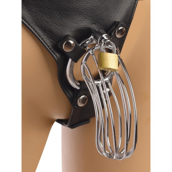 Picture of Strict Leather Male Chastity Device Harness