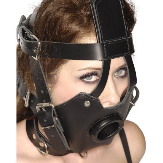 Picture of Strict Leather Premium Muzzle with Open Mouth Gag