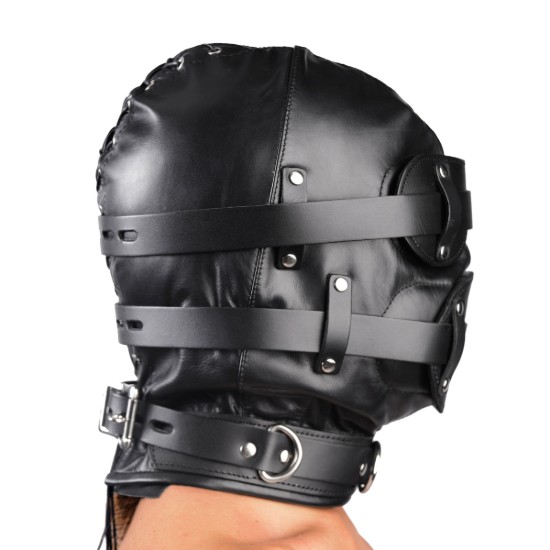 Picture of Total Lockdown Leather Hood - SmallMedium