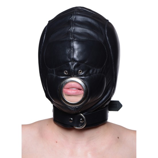 Picture of Leather Padded Hood with Mouth Hole - MediumLarge
