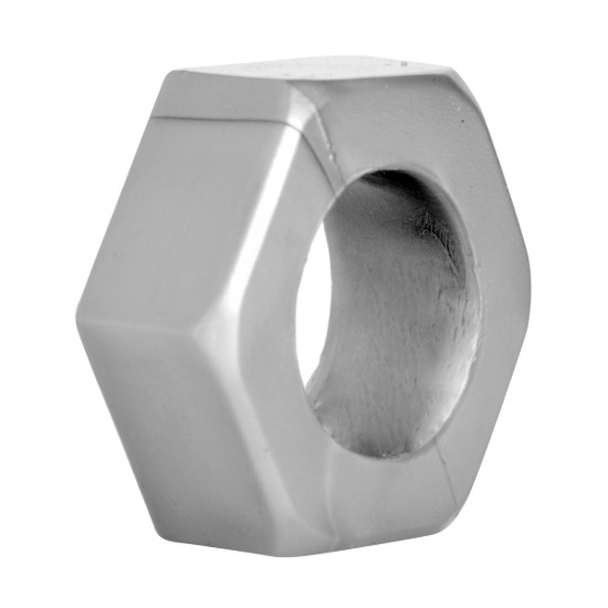 Picture of Silver Hex Heavy Duty Cock Ring and Ball Stretcher