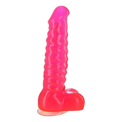 Picture of Rock Candy Vibrating Dildo with Strap-On Harness