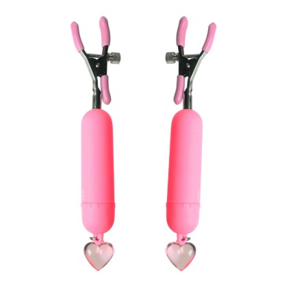 Picture of Pink Crush Vibrating Nipple Clamps