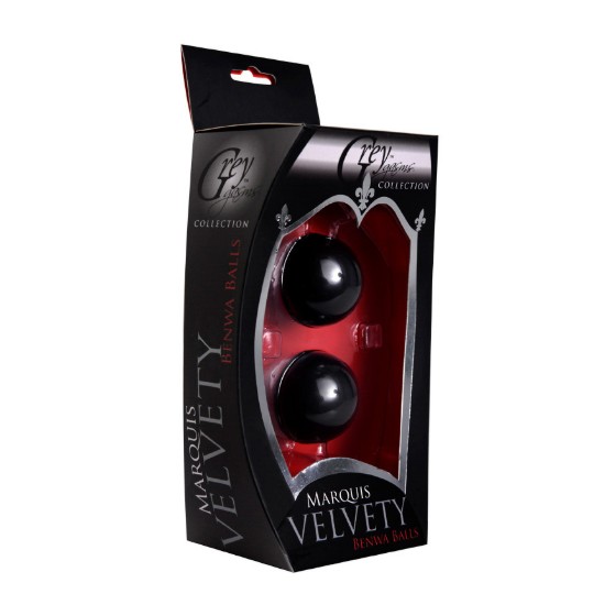 Picture of Marquis Velvety Ben Wa Balls - Black