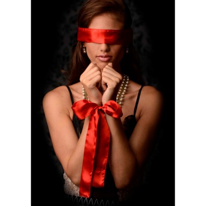 Picture of Scarlet Red Satin Sash Set