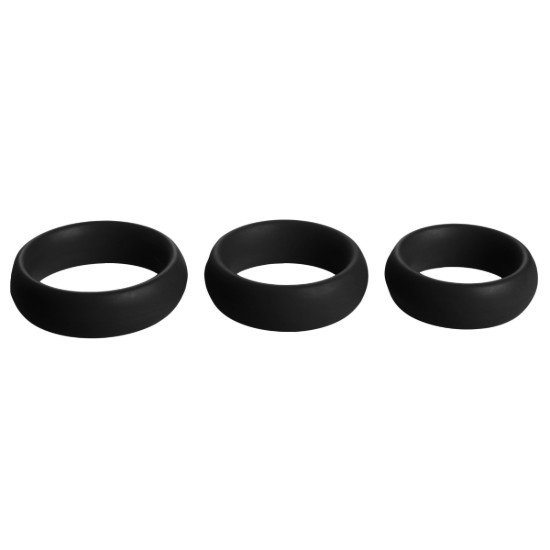 Picture of 3 Piece Silicone Cock Ring Set - Black
