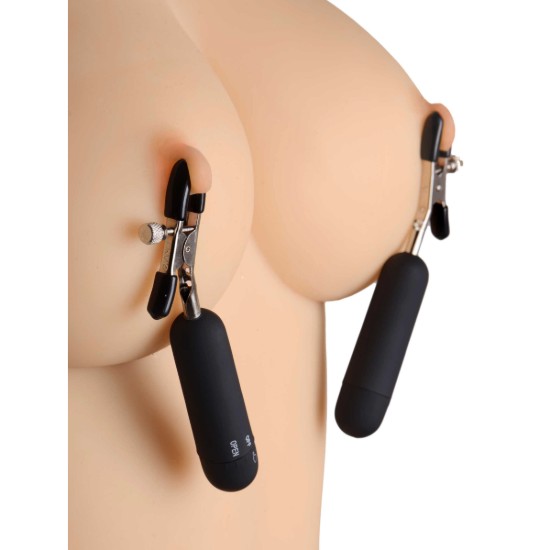 Picture of Dark Passion Vibrating Nipple Clamps