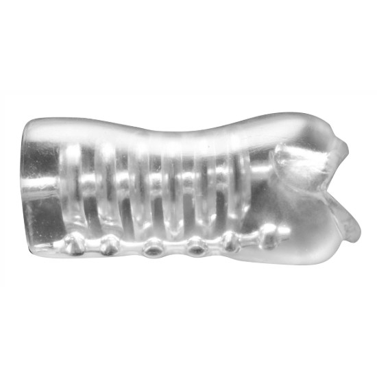 Picture of Palm-Tec Luxe Lips Beaded Clear Stroker