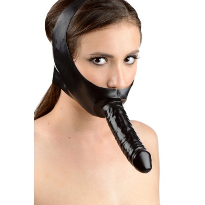 Picture of Latex Face Fucker Strap On Mask