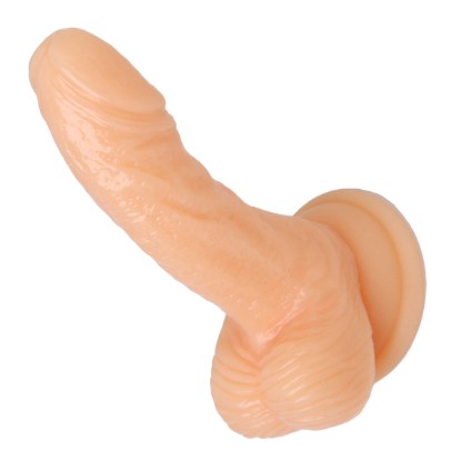 Picture of Silicone 4 Inch Realistic Suction Cup Mini Dildo- Flesh