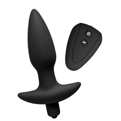 Picture of Jet Black Silicone 7 Mode Remote Anal Plug