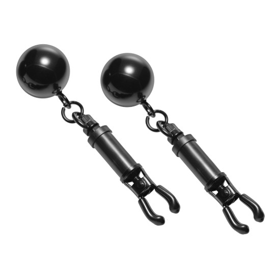 Picture of Black Bomber Nipple Clamps with Ball Weights