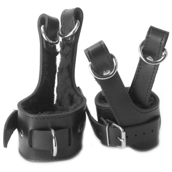 Picture of Fur Lined Leather Suspension Cuff Kit with Bondage Ring