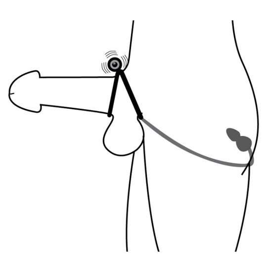 Picture of Voyager 1 Vibrating Cock Ring and Anal Plug
