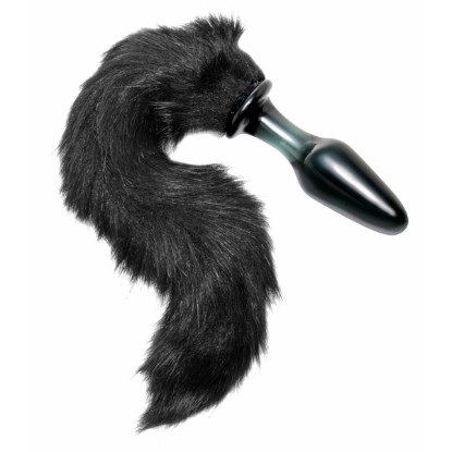Picture of Midnight Fox Tail Glass Anal Plug