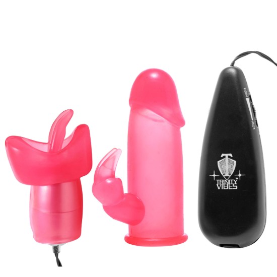 Picture of Luv Flicker Plus Vibrating Bullet with Attachments