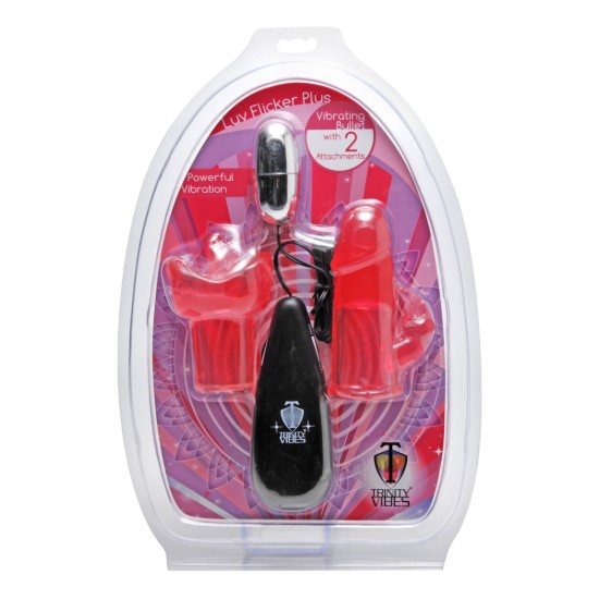 Picture of Luv Flicker Plus Vibrating Bullet with Attachments