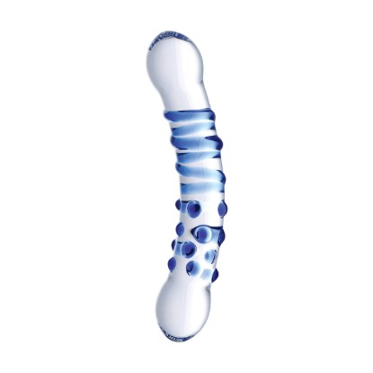 Picture of Blu Dual Ended Glass Dildo