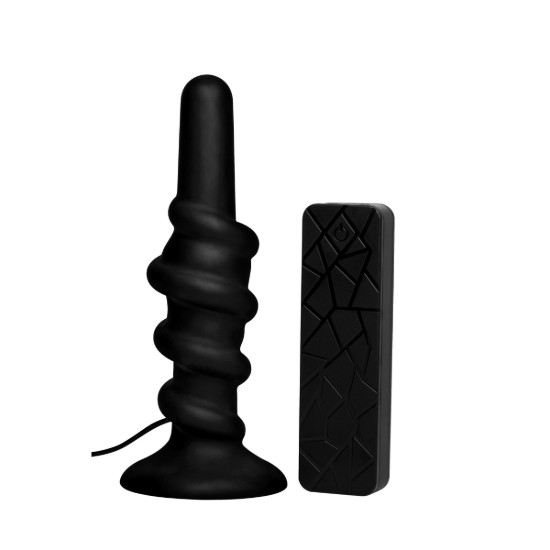 Picture of Coiled Silicone Swirl Vibrating Anal Plug with Remote