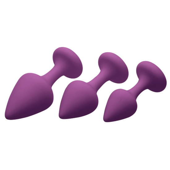 Picture of Purple Pleasures 3 Piece Silicone Anal Plugs