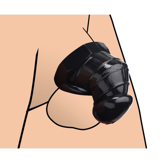 Picture of Detained - Black Restrictive Chastity Cage