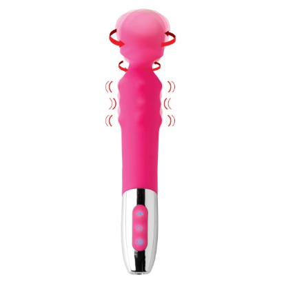 Picture of Empowered 10x Rotating Silicone Wand with Massage Beads
