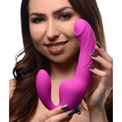 Picture of Royal Rider Vibrating Silicone Strapless Strap On Dildo