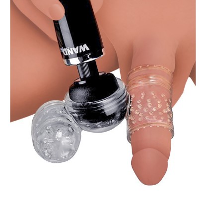 Picture of Twin Turbo Strokers 2 in 1 Wand Attachment for Men