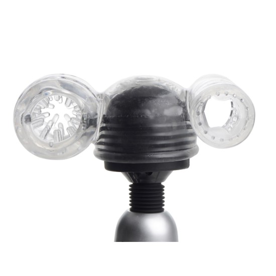 Picture of Twin Turbo Strokers 2 in 1 Wand Attachment for Men