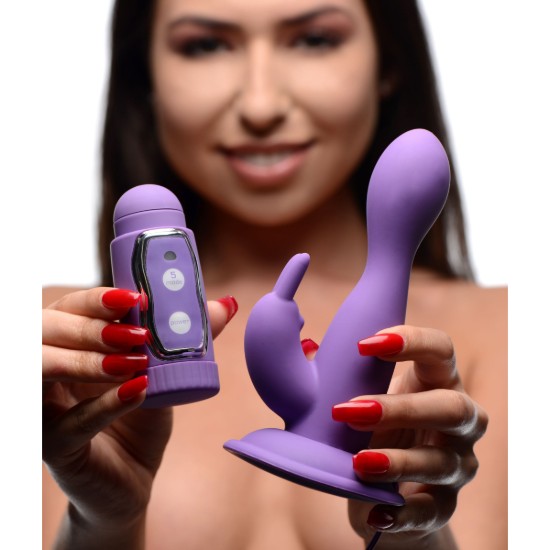 Picture of Tango Spin Purple Dancing Silicone Rabbit Vibe