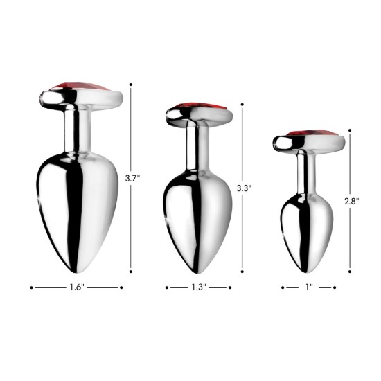 Picture of Red Heart Gem Anal Plug- Small