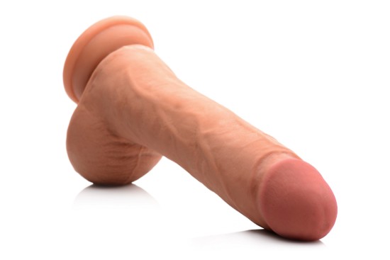 Picture of 10 Inch Ultra Real Dual Layer Suction Cup Dildo- Medium Skin Tone