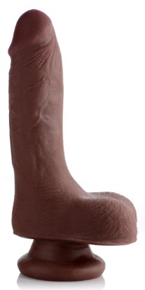 Picture of 7 Inch Ultra Real Dual Layer Suction Cup Dildo- Dark Skin Tone