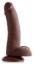 Picture of 8 Inch Ultra Real Dual Layer Suction Cup Dildo- Dark Skin Tone