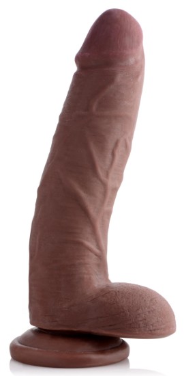 Picture of 9 Inch Ultra Real Dual Layer Suction Cup Dildo- Dark Skin Tone