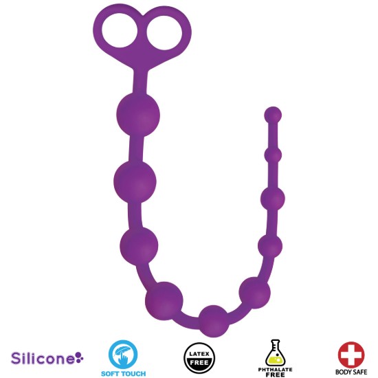Picture of Perfect 10 Silicone Anal Beads - Purple