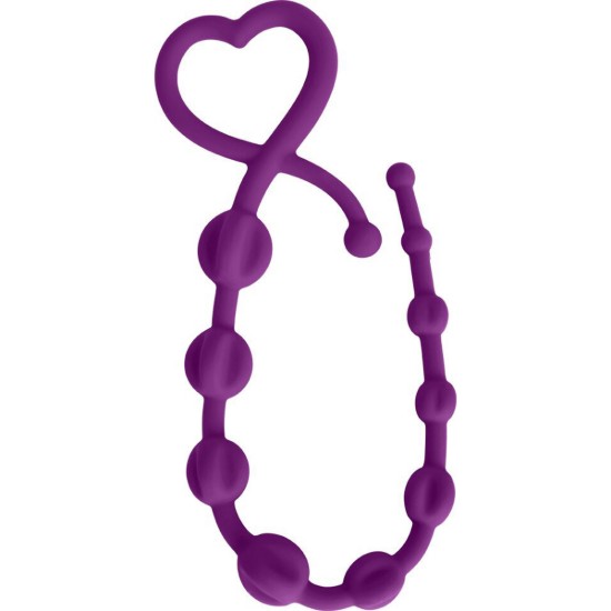Picture of Hearts n Spurs Silicone Anal Beads- Purple