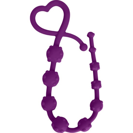 Picture of Hearts n Studs Silicone Anal Beads - Purple