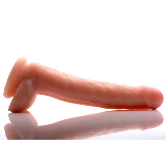 Picture of 8 Inch Slim Dildo with Balls- Flesh