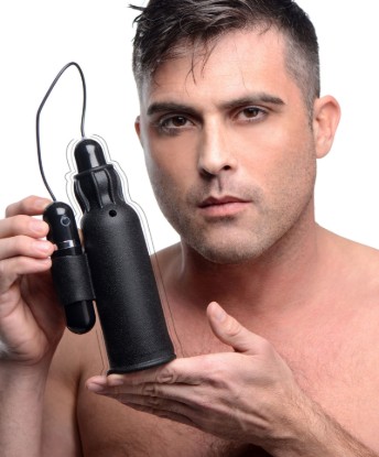 Picture of Lightning Stroke Silicone Stroker With Vibrating Bullet