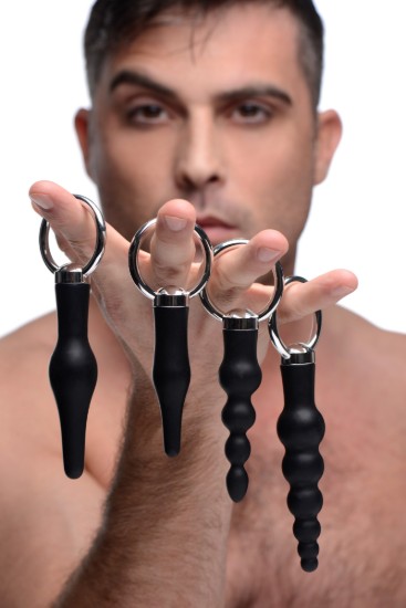 Picture of 4 Piece Silicone Anal Ringed Rimmer Set