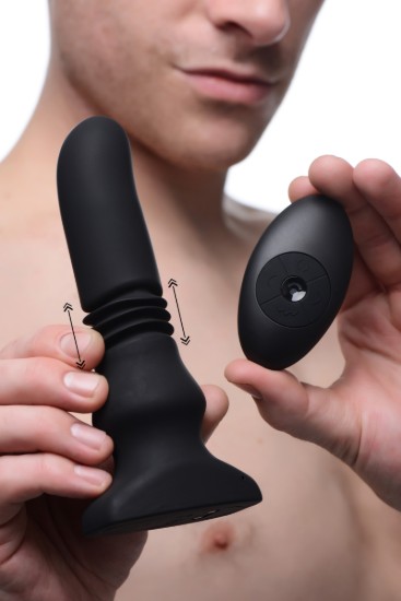 Picture of Silicone Vibrating and Thrusting Plug with Remote Control