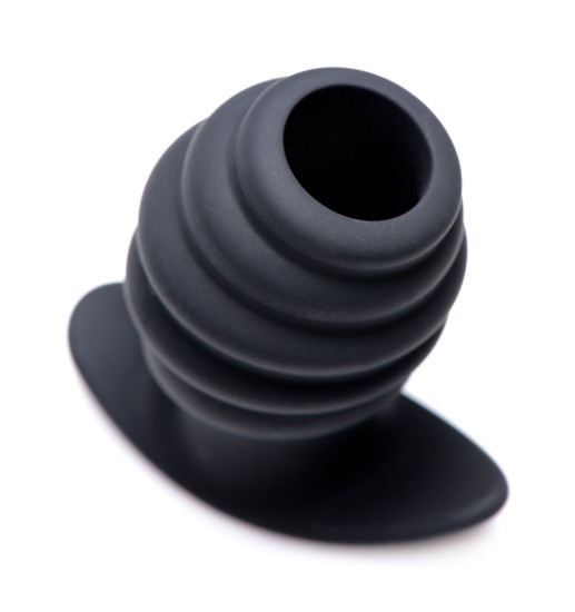 Picture of Hive Ass Tunnel Silicone Ribbed Hollow Anal Plug - Medium