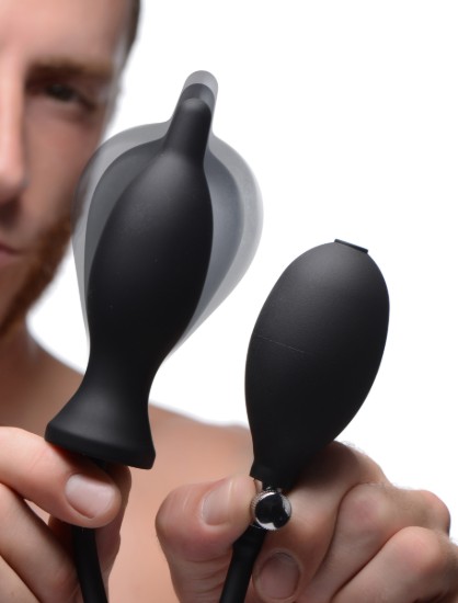 Picture of Dark Inflator Silicone Inflatable Anal Plug