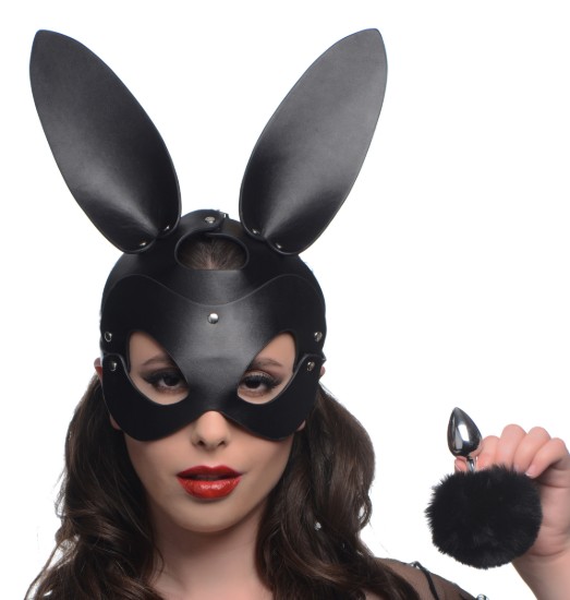 Picture of Bunny Tail Anal Plug and Mask Set