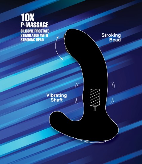 Picture of 10X P-Massage Silicone Prostate Stimulator with Stroking Bead