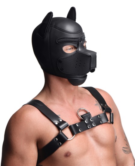 Picture of Spike Neoprene Puppy Hood - Black