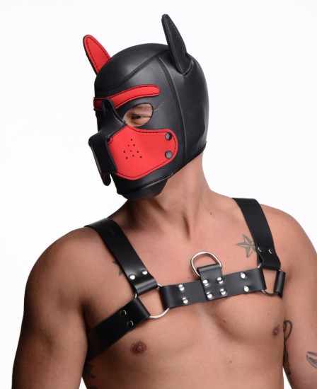 Picture of Spike Neoprene Puppy Hood - Red